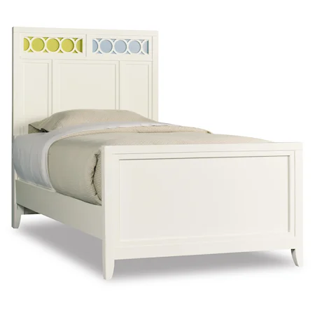 Twin-Size Colors Panel Bed with Panel Footboard